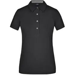 Damen Plain Polo-Shirt "JN969" - XL - black/black-white
