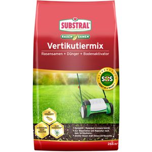 Substral Rasensamen Vertikutiermix, 8kg für bis zu 266m², Reparatur, schnellkeimend