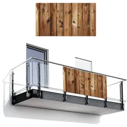 BALKON-SICHTSCHUTZ Holz - Braun Witterungsbeständig 200x110 cm