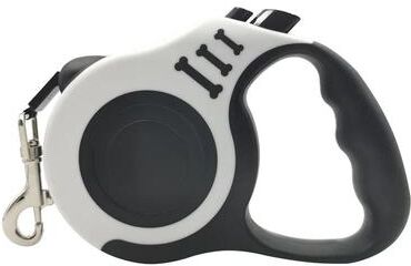 Inspired Finds Automatic Retractable Nylon Dog Leash For Small & Medium Pets 9.84ft white