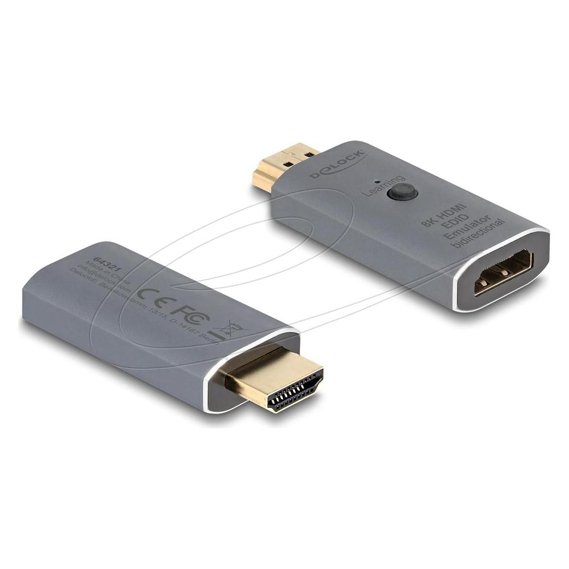 Delock HDMI EDID Emulator 8K bidirektional (0.05 m) (64321)
