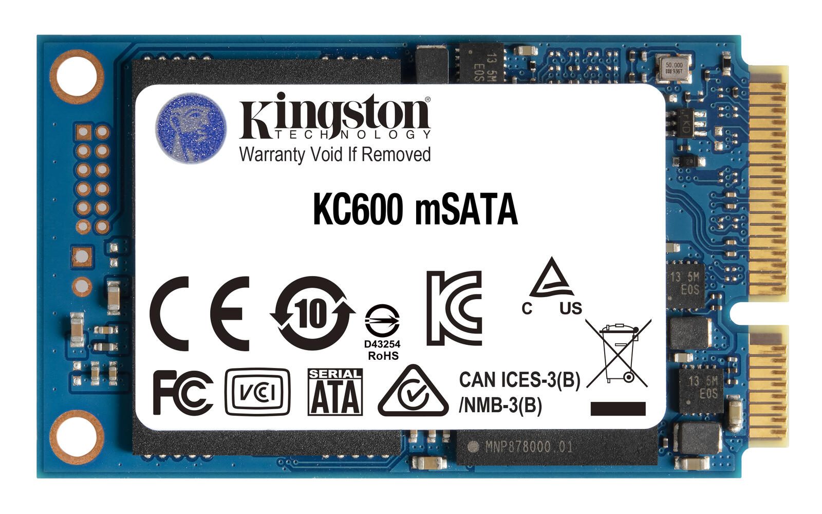 Kingston Technology 1024G SSD KC600 SATA3 mSATA SKC600MS/1024G