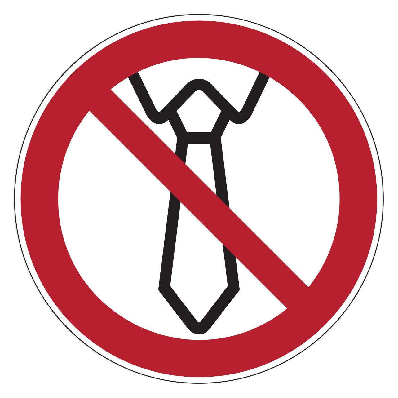 Brady PIC 652-DIA 200-B7541, Verbotsschilder - Bedienung mit Krawatte verboten (223228)