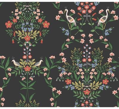 Rifle Paper Co.Luxembourg Black Wallpaper
