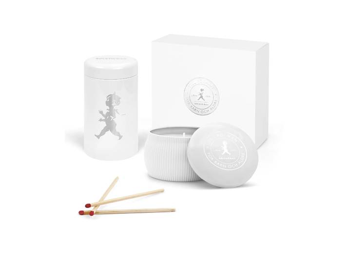 Solstickan Design Coffret cadeau Solstickan bougie parfumée + tube d allumettes Blanc-eucalyptus'