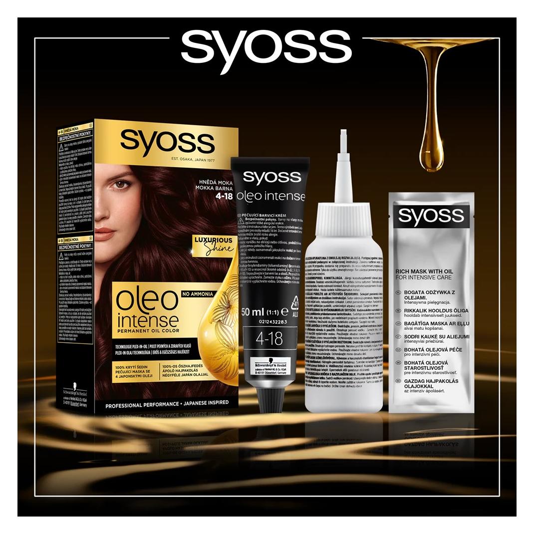 Syoss Oleo Intense Hair Dye 4-18 Mocha (4-18 Braun Mokka) (140566)