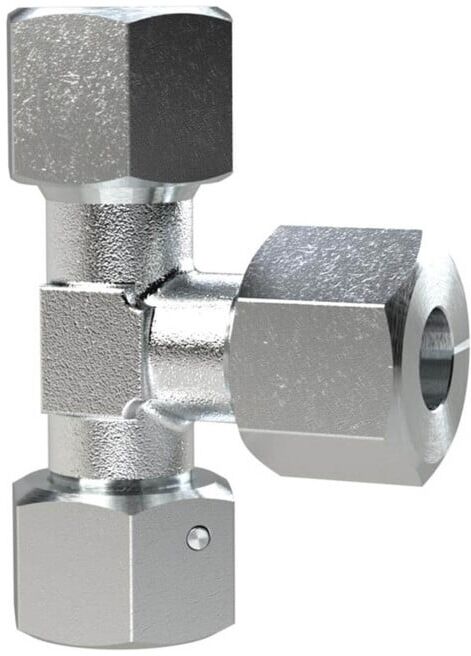 Riegler Raccord en L réglable, Ø ext. tube 14, acier galvanisé (ELV14SST)