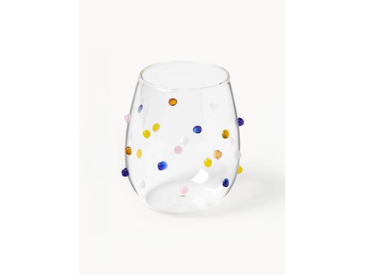 Verres à eau soufflés bouche Perli, 4 pièces