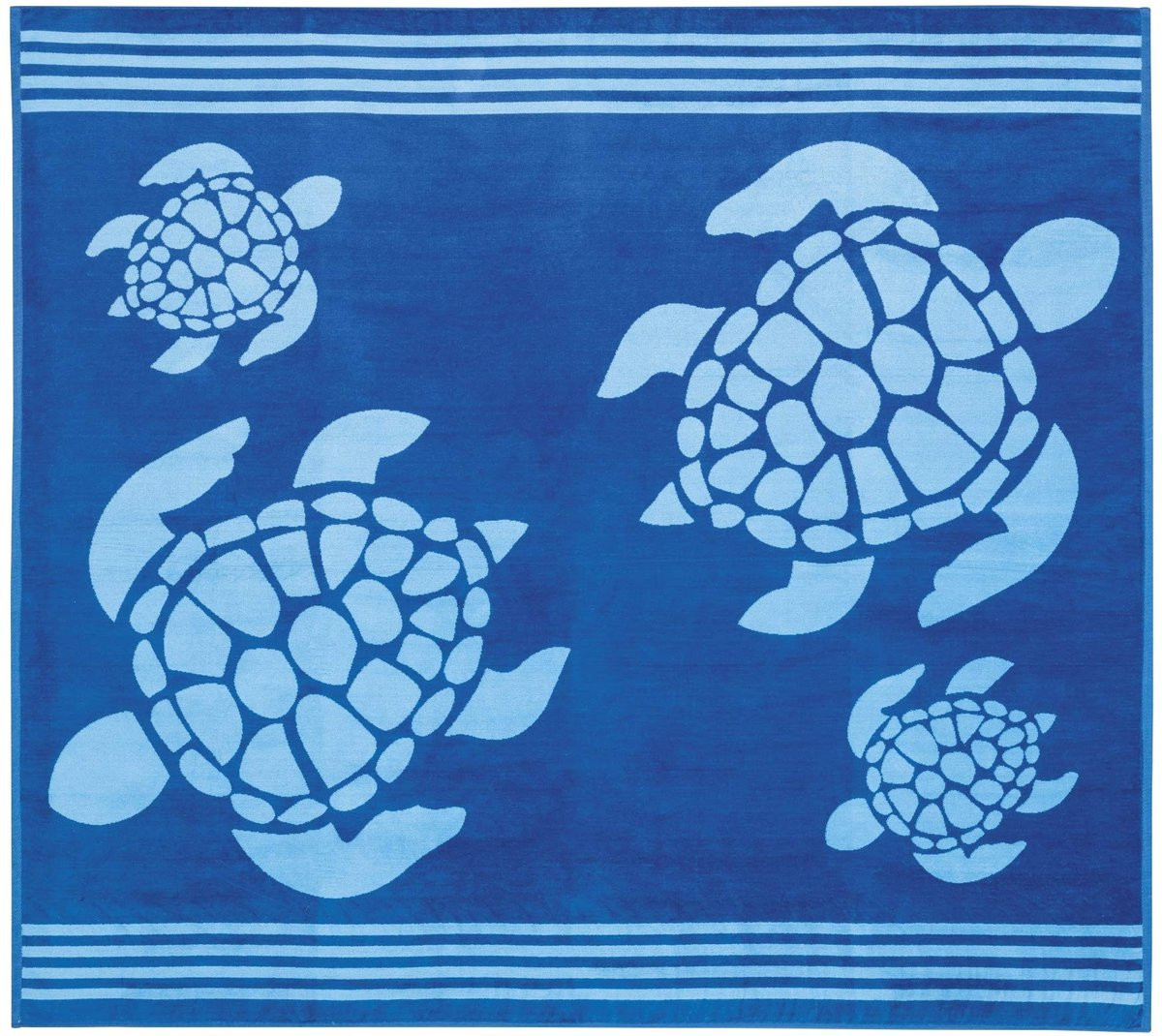 Solidchoice Strandlaken Tropical Schildpad Blauw XXL 180x200 cm