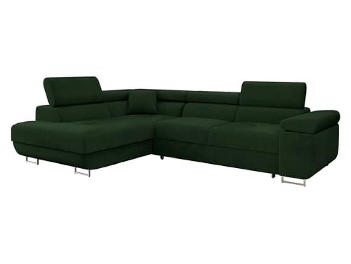 Mirjan24 Ecksofa Torezio mit Bettkasten, Einstellbare Kopfstützen, Sofa mit Schlaffunktion, Eckcouch für Wohnzimmer, Polsterecke, L-Form Couch mit Bettfunktion (Manila 35, Seite: Links)