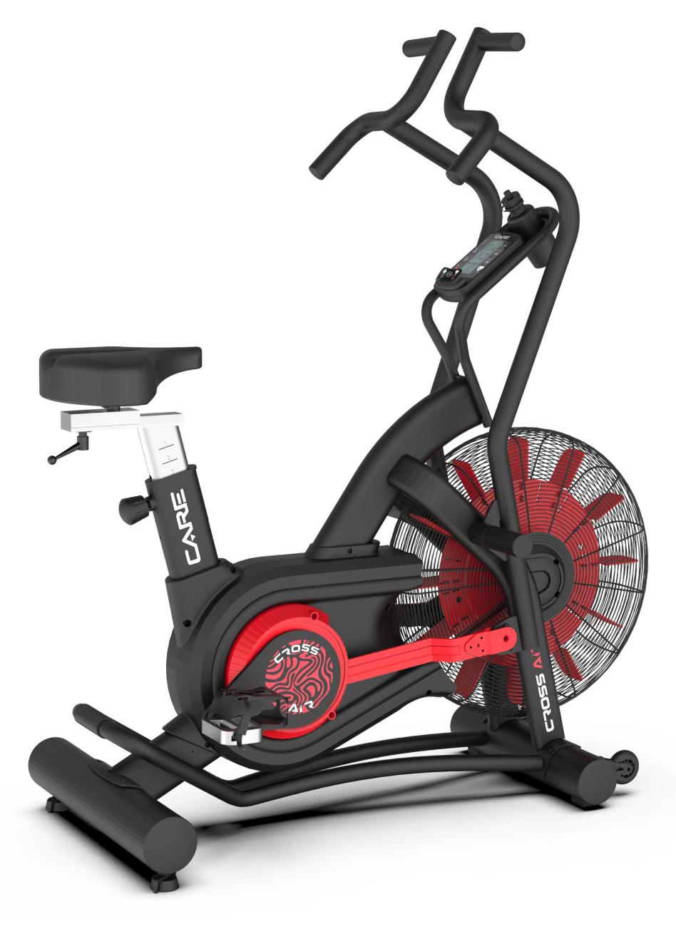 CARE CROSS-AIR - Airbike-Heimtrainer - Luftwiderstand - 8 Programme - Computer mit 7 Funktionen und Wattanzeige - Professioneller Einsatz oder Heimgebrauch