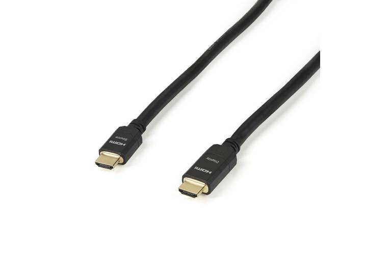 StarTech.com HDMM20MA, 20 m, HDMI Type A (Standard), HDMI Type A (Standard), Compatibilité 3D, Canal de retour audio (ARC, Audio Return Channel), Noir