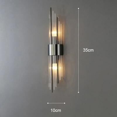 Useful Little Things Luxury Gold LED Wall Sconce Lamp For Bedroom, Living Room, And Staircases a 13.78 In Black cool White(5500 7000k)
