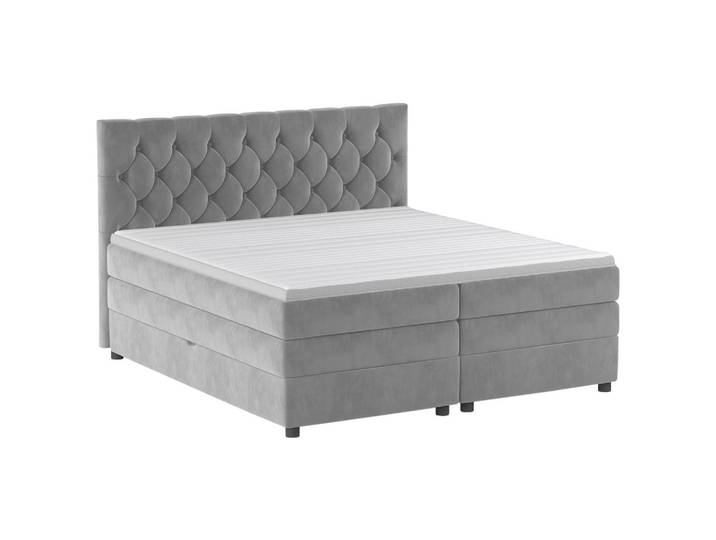 Boxspringbett 160/200 cm Silberfarben