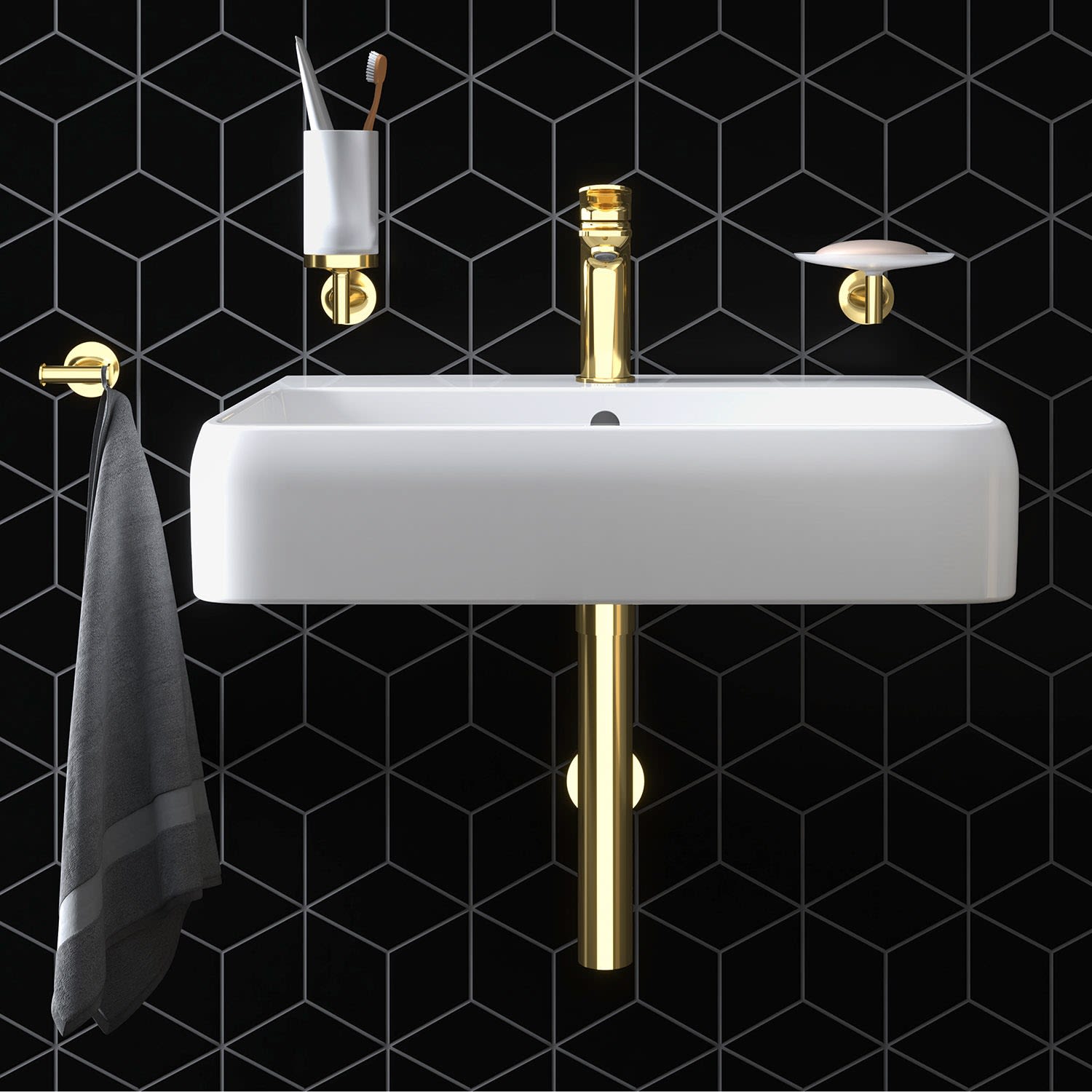 Duravit Starck T Seifenschale, Accessoires, 0099333400, gold poliert