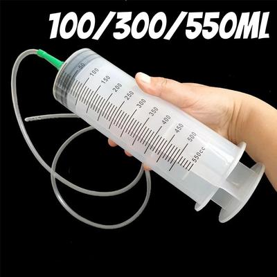 Large Capacity Measuring Syringe Pump With 3.3 Foot Hose For Oil Transfer, Pet Feeding, Hydroponics Nutrients 10.14 Fl Oz
