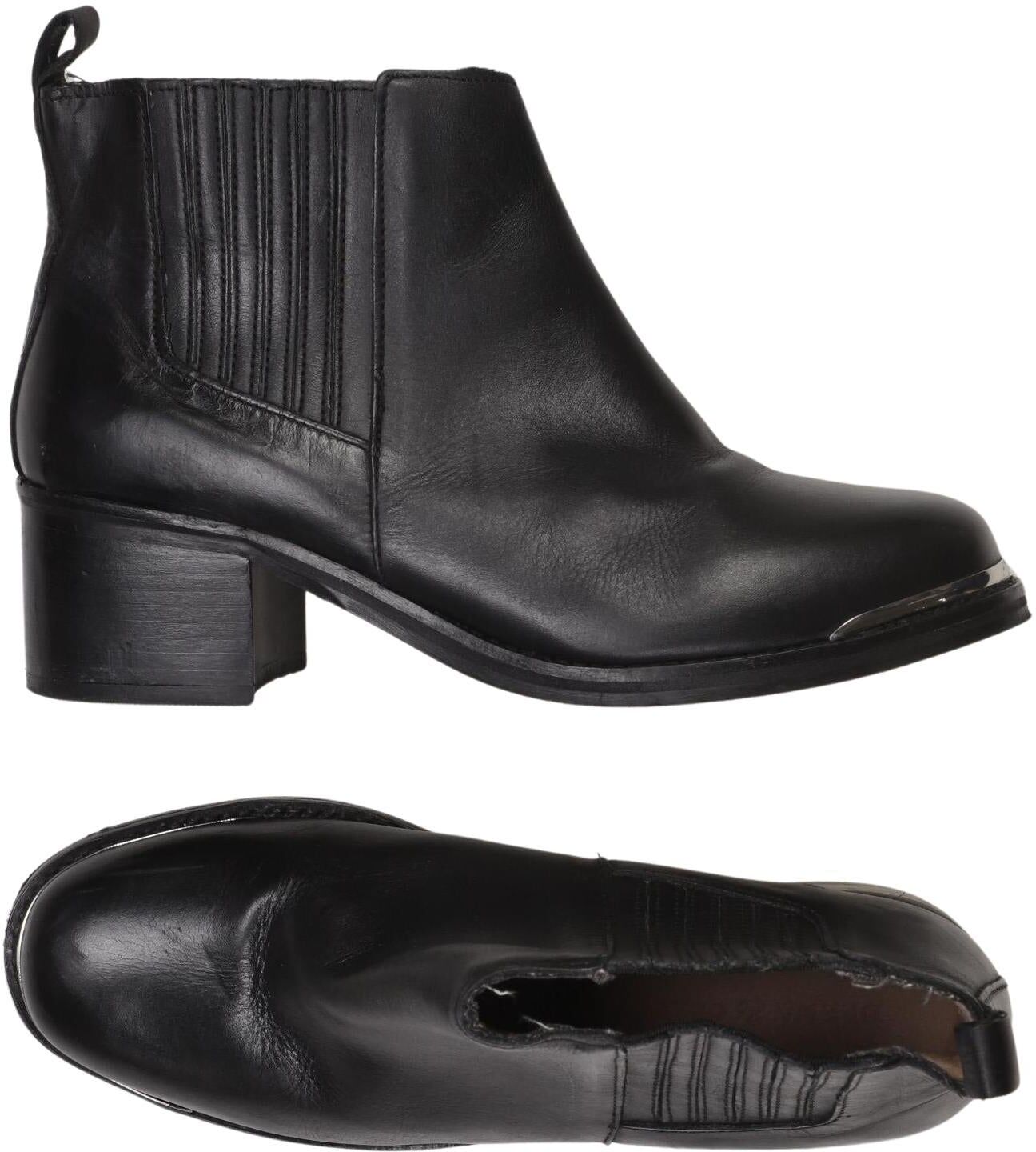 Urban Outfitters Damen Stiefelette, Schwarz, Gr. EU 37 (US 6), Leder - Second Hand