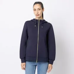 STEFFEN SCHRAUT Jacke in Materialmix feste Kapuze 2-Wege-Reißverschluss leger weit