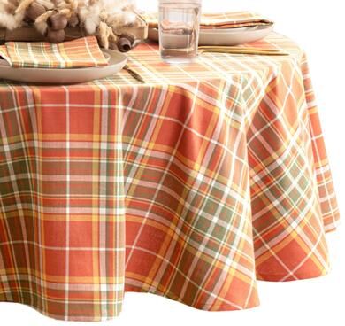 Threadmade Hawley Plaid Harvest Cotton Tablecloth