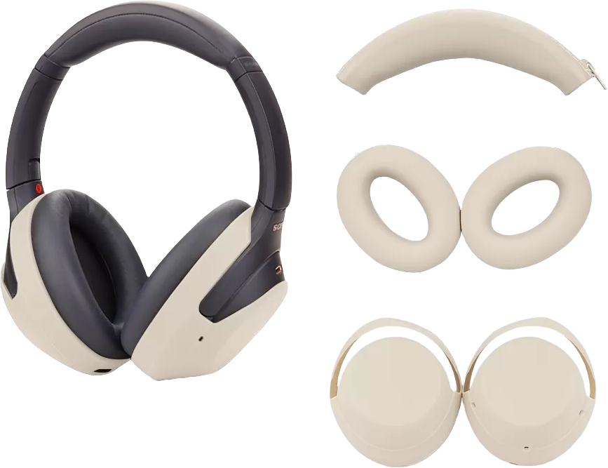 INF Coussinets d'oreille, housses et coussinet arceau pour Sony WH-1000XM3/4 Beige