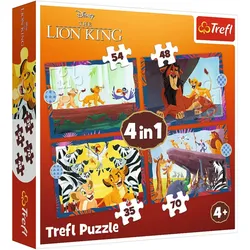 Puzzle - "4 in 1" - Brave Lion King / Disney Lion King Trefl 34653