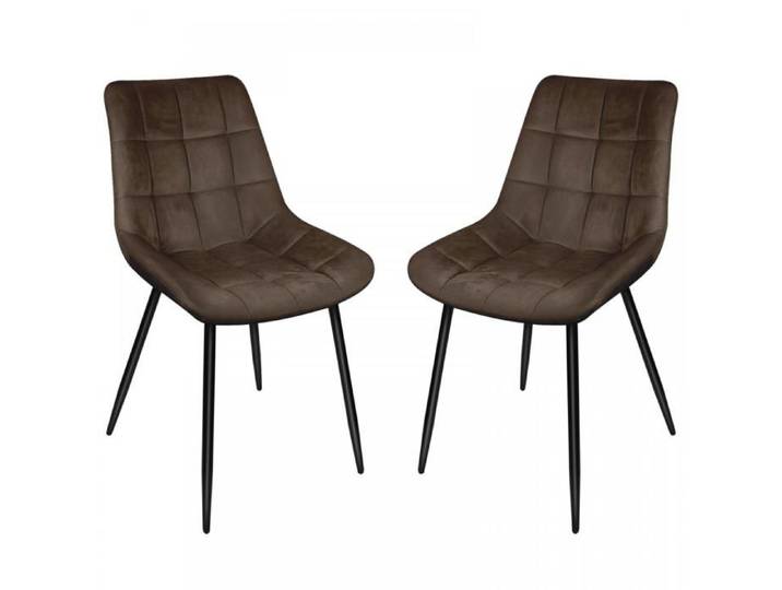YIYI. CHAISE DE SALLE À MANGER EN VELOURS - CHAISE GÉNÉRALE POUR SALLE À MANGER ET SALON - 2PCS - 50*39*88CM - MARRON