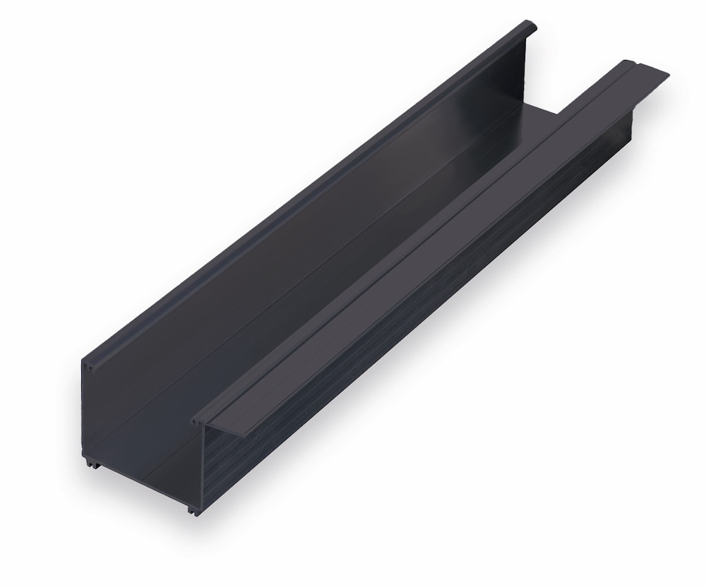 TETZNERJENT TJ90 Alu-Regenrinne anthrazit 4100 mm, (RAL 7016) 16971507