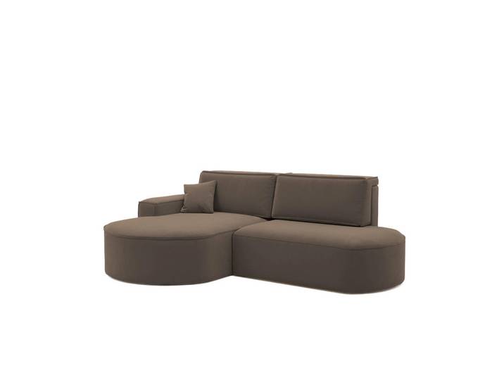Kaiser Möbel Ecksofa Modena Pro - Komfort Und Stil Stoff Salvador Dunkelbraun Links, Holz, 278x179 cm, Wohnzimmer, Sofas & Couches, Wohnlandschaften, Ecksofas