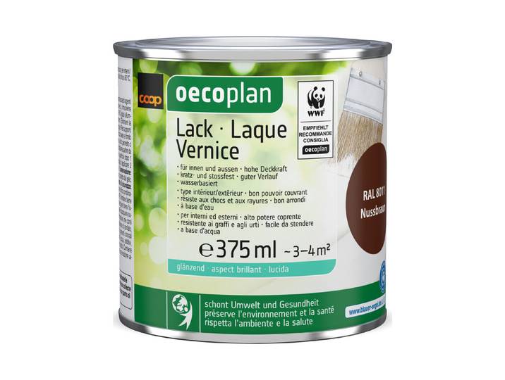 Oecoplan Lack glänzend Nussbraun 375ml
