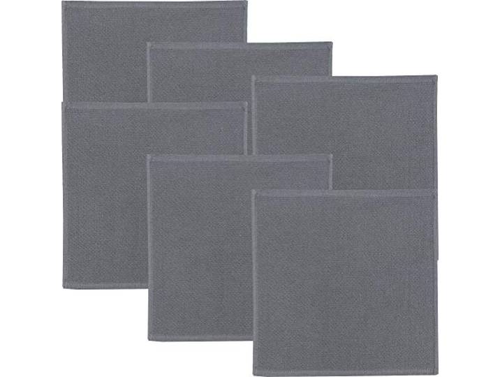 Erwin Müller Reinigungstuch, Putztuch, Putzlappen, Spültuch 6er-Pack grau Größe 25x25 cm - 100% Baumwolle, zum Spülen oder Staubwischen, robust und langlebig, mit Frottierseite