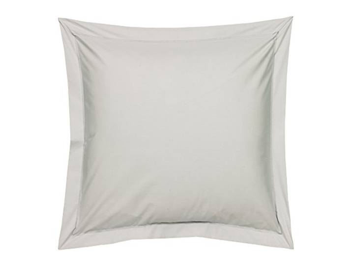 Blanc des Vosges Uni Percale Taie Coton Platine 65 x 65 cm