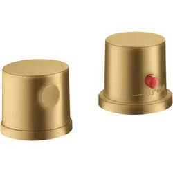 hansgrohe AXOR Uno 2-Loch Wannenrandarmatur, Thermostat, 2 Verbraucher, 38480250, Farbe: Brushed Gold Optic