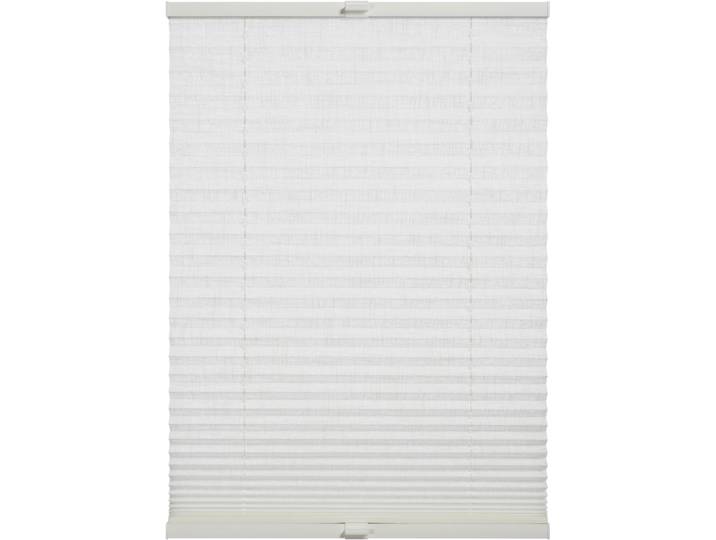 Plissee Marla, mit Bohren, blickdicht, Leinen-Optik , weiss (weiß), B:50cm H:130cm, Obermaterial: 100% Polyester, SCHÖNER WOHNEN-KOLLEKTION, Plissees, Plissee, verschraubt, mit Leinen-Optik