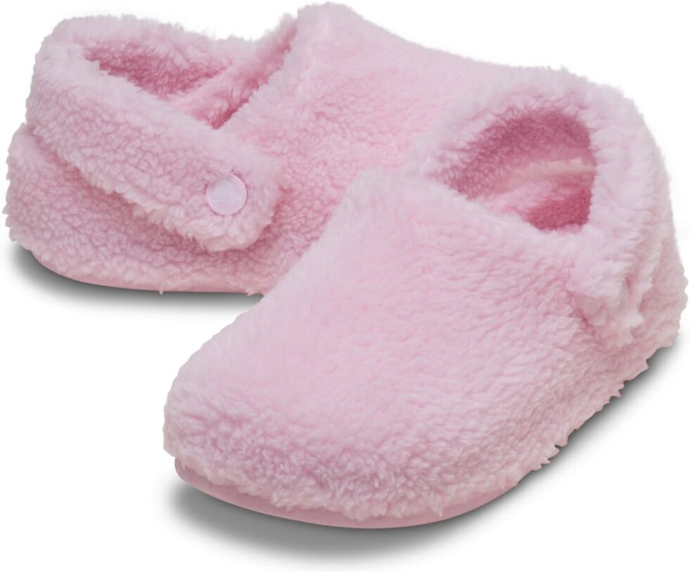 Hausschuh CROCS "Kids' Classic Cozzzy Slipper", Jungen, Gr. 36, Warmfutter, rosa, Croslite™, Textil, Schuhe Hausschuh, Pantoffel, Clog mit Filzwolle