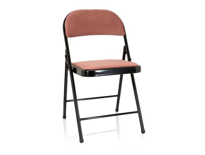 Chaise Visiteur / Chaise De Conférence / Pliante Tudela I Velours Rose Hjh Office