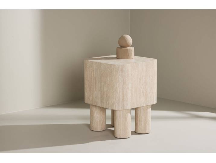 Beistelltisch Alira – in sanftem Beige - Beige - Luxusbetten24