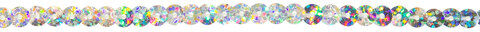 Paillettenband "Hologramm", silber, Breite: 6 mm, Länge: 3 m