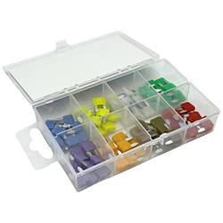 ESKA 341.750 Kfz Mini Flachsicherung 2 A, 4 A, 5 A, 7.5 A, 10 A, 15 A, 20 A, 25 A, 30 A Violett, Orange, Braun, Rot, Blau, Gelb, Weiß, Grün 80 St.