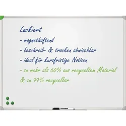 Franken Whiteboard Schreibtafel U-Act, 80x120cm, magnethaftend, weiß,