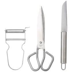 BERGNER - Set mit 3 Küchenutensilien aus Edelstahl, Helpy-Kollektion