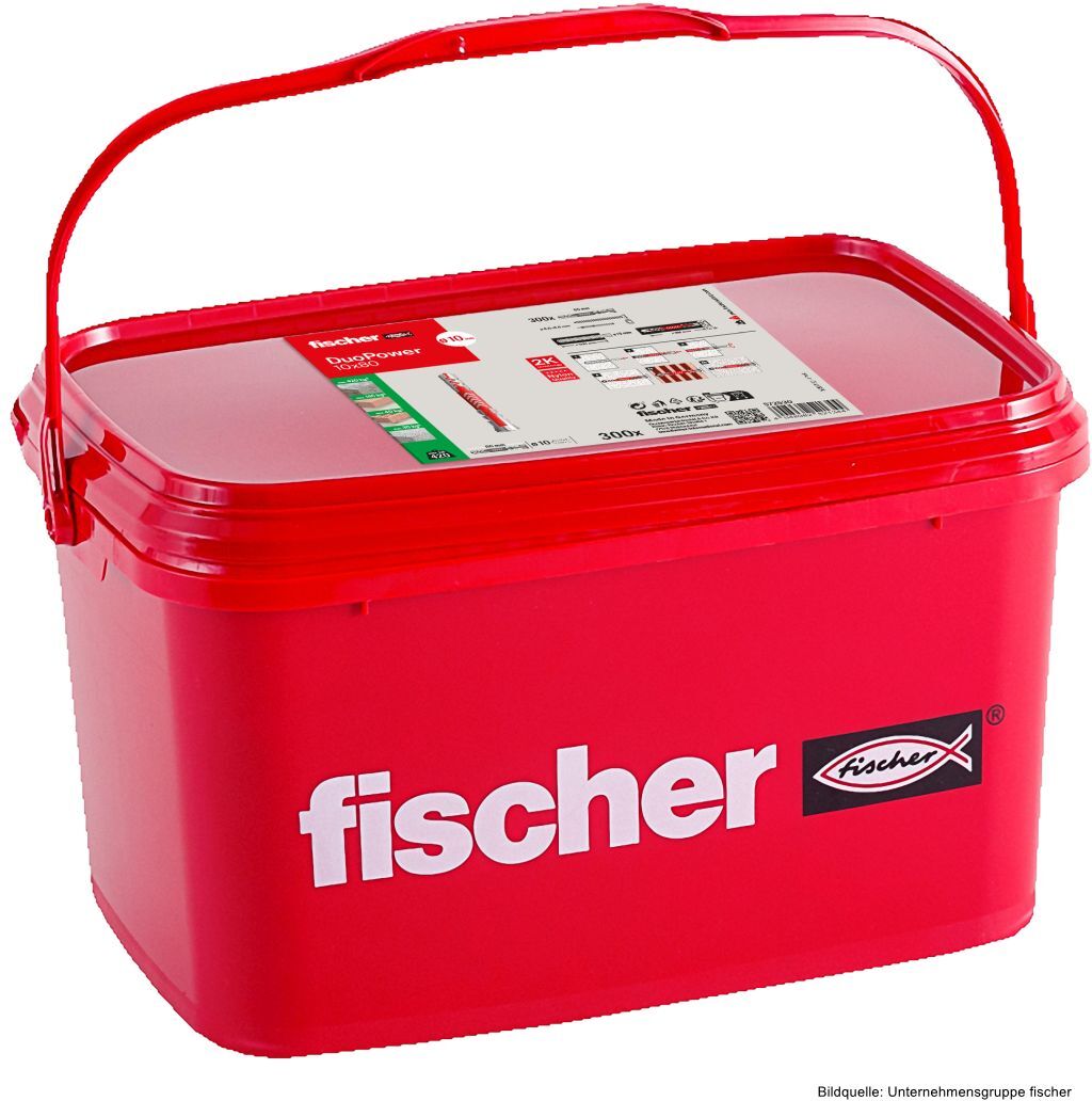 fischerwerke fischer Allzweckdübel DuoPower 10 x 80 Eimer, 300 Stück
