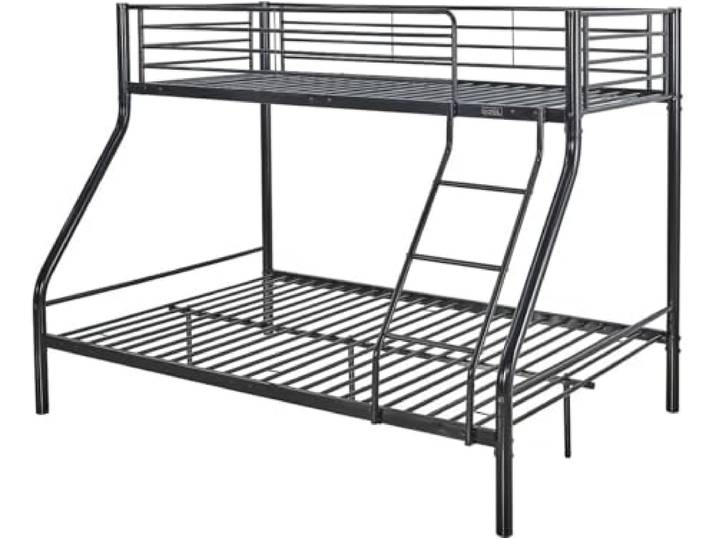 Habitat et jardin Etagenbett aus Metall Leo einschließlich Lattenrosten - 90/140 x 190 cm - Schwarz