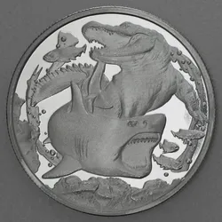 Silbermünze 1oz "Shark vs. Crocodile 2022" Apex Predators 19% (Niue)