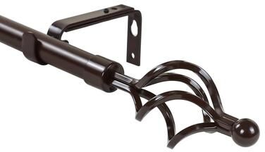 Urbanest 1-inch Diameter Birdcage Adjustable Single Drapery Curtain Rod