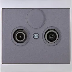 Kopp 113015081 MALTA - Antennensteckdose TV/RF, Farbe: anthrazit