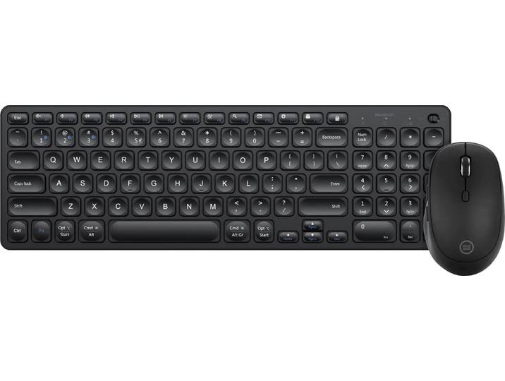 BlueBuilt Draadloos Bluetooth Toetsenbord QWERTY + Tradendum Draadloze Bluetooth Muis