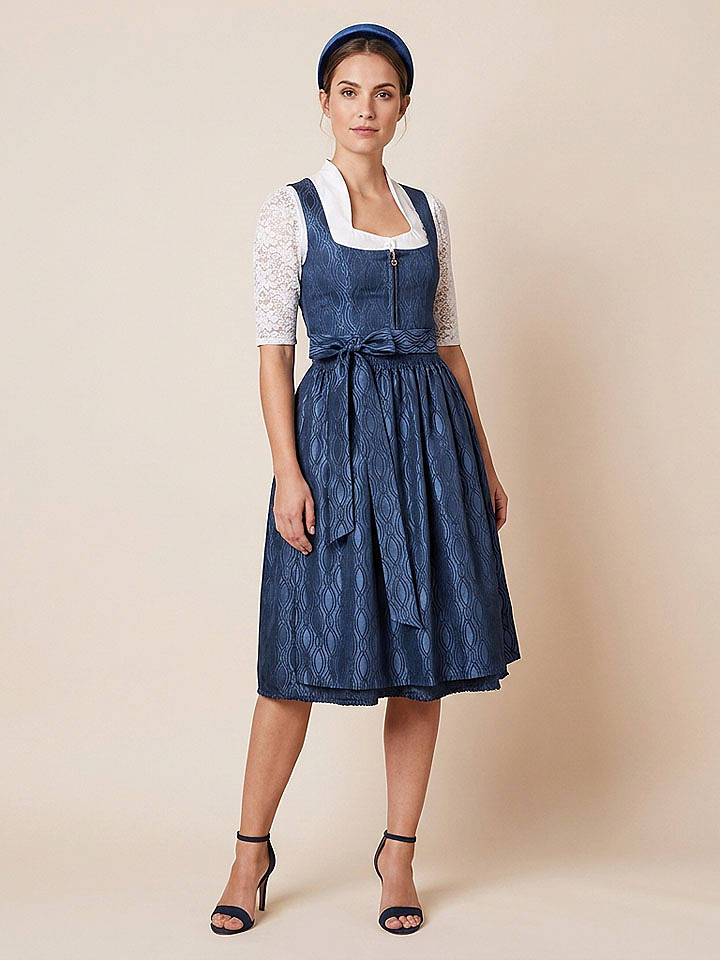 Alpenfee Dirndl in Dunkelblau - 46