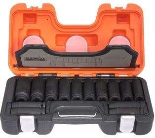 Bahco Krafthylssats, 1/2, DD/S14, 14delar, 10-27 mm