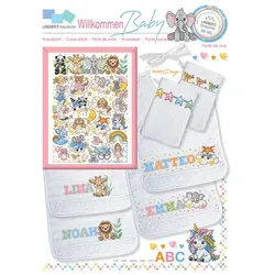 Stickvorlage "Willkommen Baby"