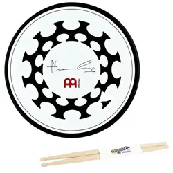 Meinl MPP-6-TL Thomas Lang 6 Übungspad mit Drumsticks, Schlagzeug Zubehör, Schwarz